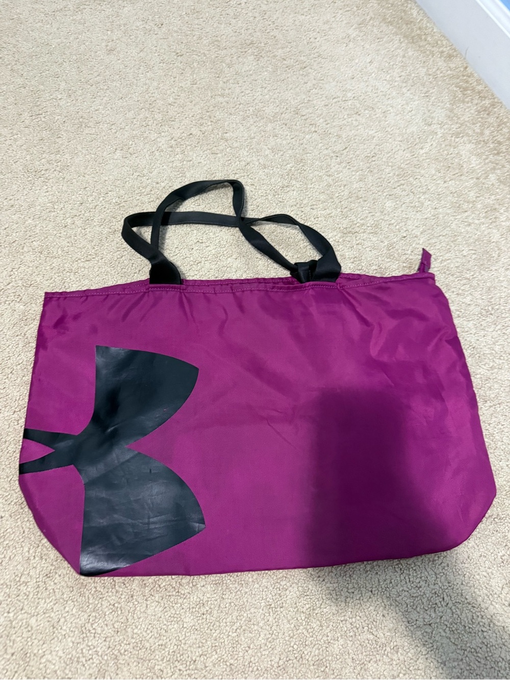 Under Armour Magenta Tote with Black Logo and Straps